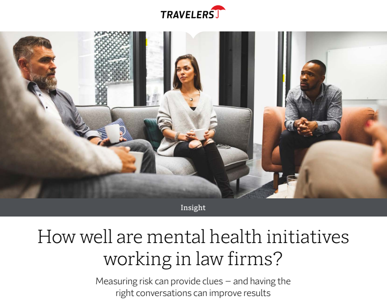 How well are mental health initiatives working in law firms?